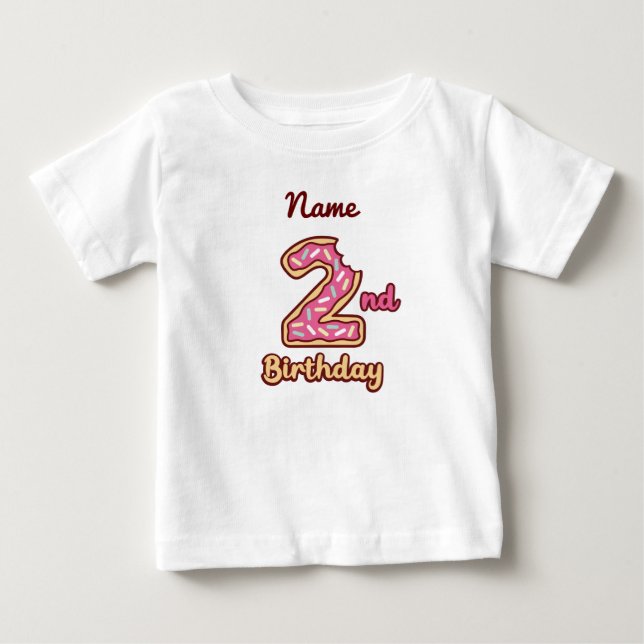Donut Baby 2. Geburtstag T - Shirt (Vorderseite)