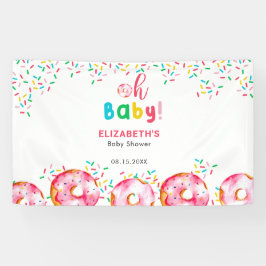 Donut Baby Dusche Regenbogen farbiges Hintergrundz Banner