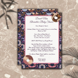 Donut Baby Girl Lila Dusche von Mail Einladung