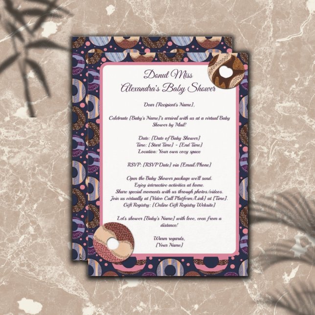 Donut Baby Girl Lila Dusche von Mail Einladung (Von Creator hochgeladen)