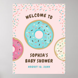 Donut Baby Shower Begrüßungsschild Plakat