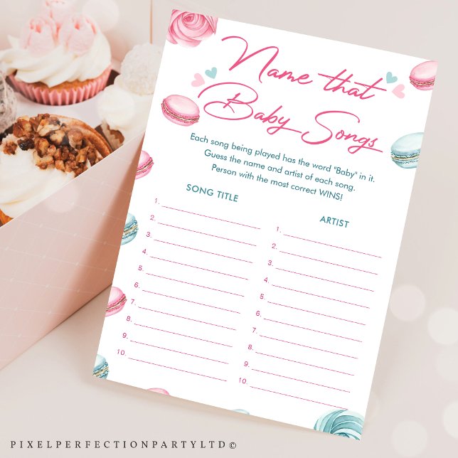 Donut Baby Showname that Baby Songs Game Card Einladung (Von Creator hochgeladen)