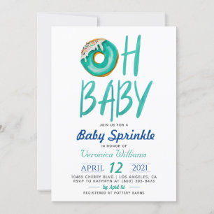 Donut Baby Sprinkle Baby Dusche Einladung