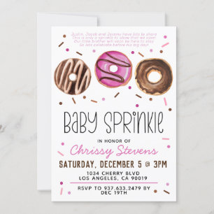 Donut Baby Sprinkle Baby Dusche Einladung