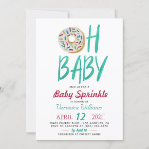 Donut Baby Sprinkle Baby Dusche Einladung