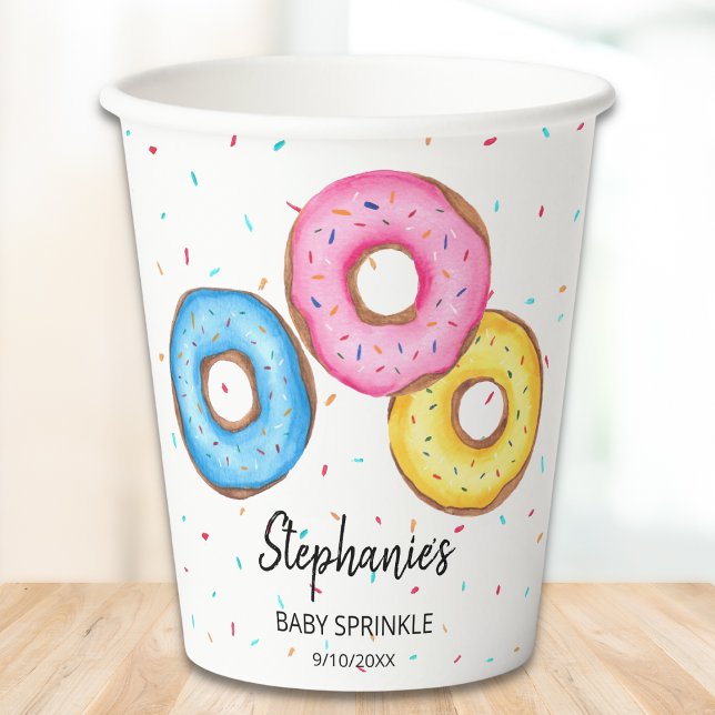 Donut Baby Sprinkle Baby Dusche Pappbecher (Von Creator hochgeladen)