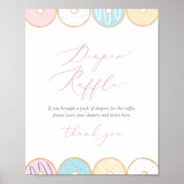 Donut Baby Sprinkle Diaper Raffle-Zeichen Poster