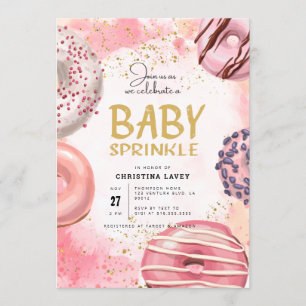 Donut BABY SPRINKLE Invitation