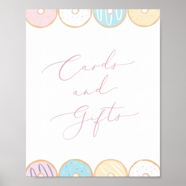 Donut Baby Sprinkle Karten und Geschenkzeichen Poster (Vorne)