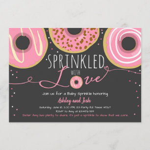 Donut Baby Sprinkle Pinker Donut Mädchen Sprinkle Einladung