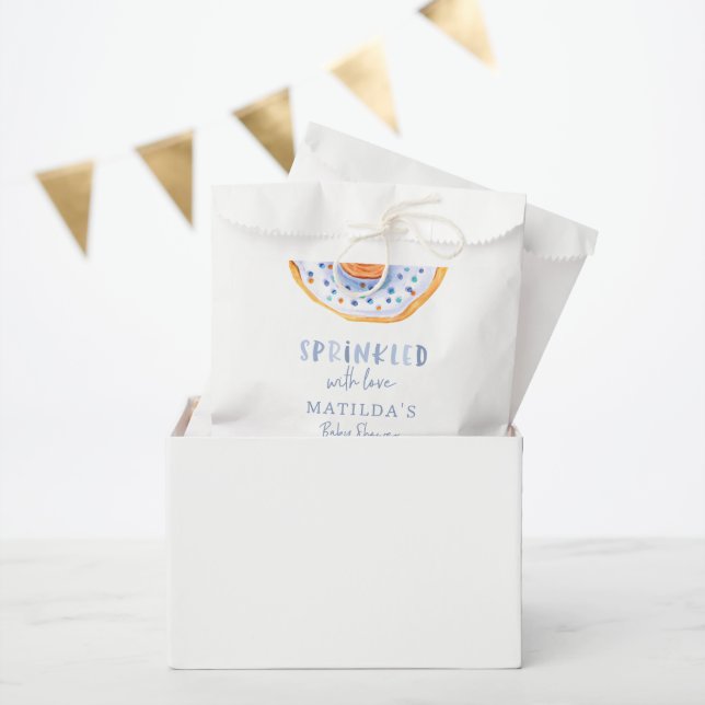 Donut Babydusche blau Girl niedliche Begrüßung Geschenktütchen (Party)