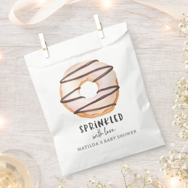 Donut Babydusche natürliche Beige niedliche Begrüß Geschenktütchen (Ausgeschnitten)