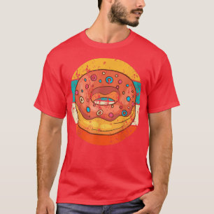 Donut Backbäckerei Kuchen Vintag Retro 1473 T-Shirt