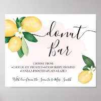 Donut Bar Party Brautparty Hochzeit Zitronen Rosa