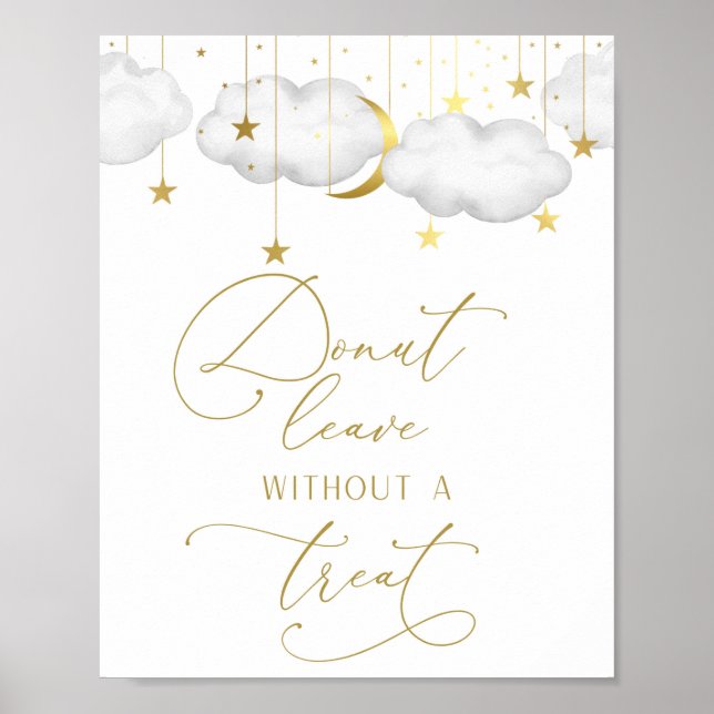 Donut Bar Sign, Baby Dusche Donut Zeichen Poster (Vorne)