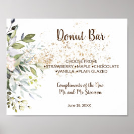 Donut Bar Table Wedding Kräuterzeichen Poster