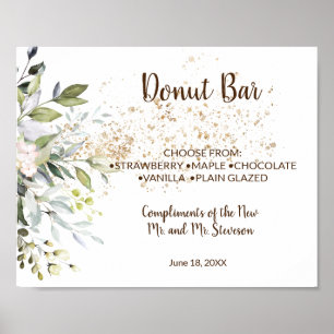 Donut Bar Table Wedding Kräuterzeichen Poster