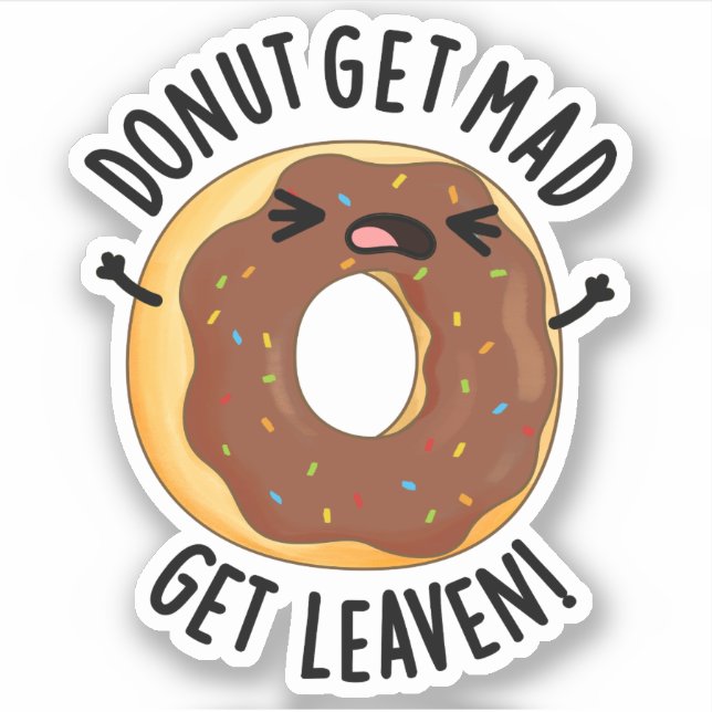Donut bekommen Mad Leaven Funny Donut Pub Aufkleber (Vorderseite)