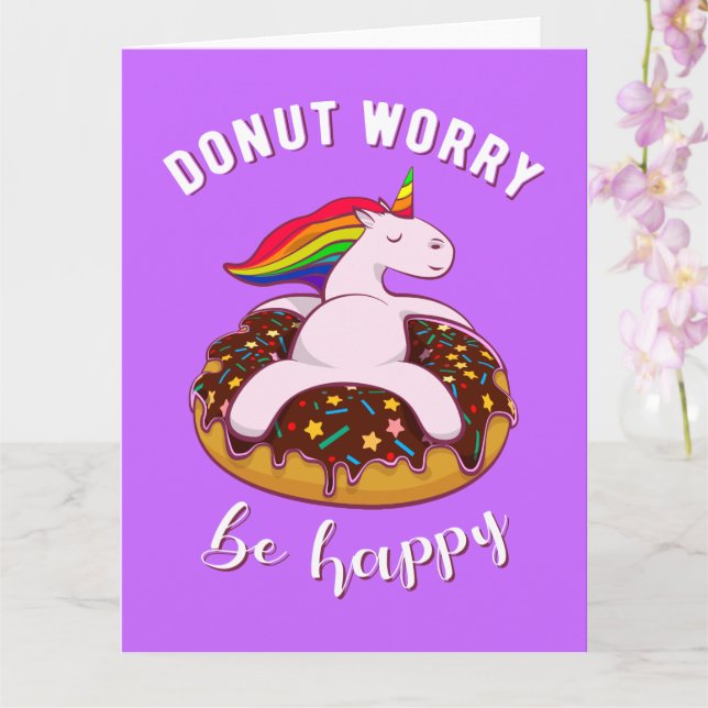Donut Besorgnis sei glücklich I Karte (Orchidee)