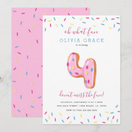 Donut Birthday Celebration | Vier Einladung
