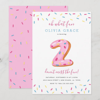 Donut Birthday Celebration | Zwei Einladung