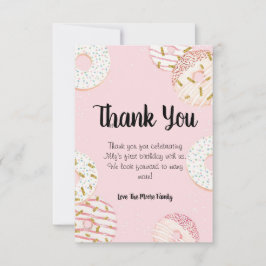 Donut Birthday Danke-Karte Dankeskarte