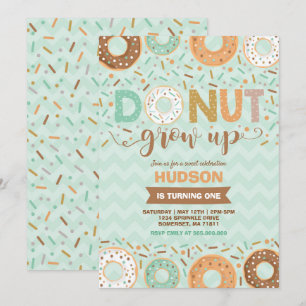 Donut Birthday Einladung Donut Grow Up Party