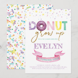 Donut Birthday Einladung Donut Grow Up Party