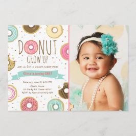 Donut Birthday Einladung Donut wachsen auf Party