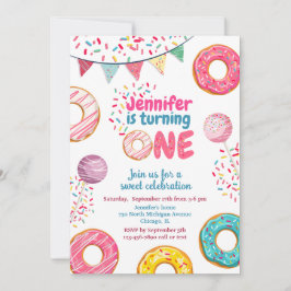 Donut Birthday Einladung Sweet ONE