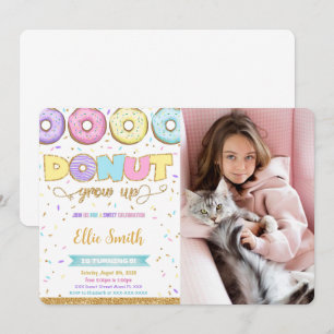 Donut Birthday Foto Einladung