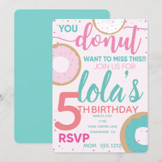 DONUT BIRTHDAY INVITE EINLADUNG