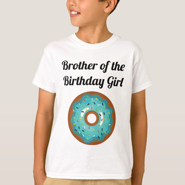 Donut Birthday Party Brother T - Shirt (Vorderseite)