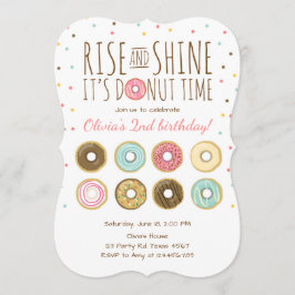 Donut Birthday Party Einladung Rise und Shine