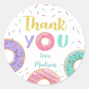 Donut Birthday Party Favoriser les autocollants