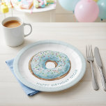 Donut Birthday Party Paper Plates | Sweet Donut  Pappteller<br><div class="desc">Add a fun and sweet touch to your celebration with these adorable donut birthday party paper plates featuring a cute pastel donut illustration with colorful sprinkles. Perfect for a donut themed birthday party, these plates make a charming addition to your party table decor. Designed to match a donut birthday theme,...</div>