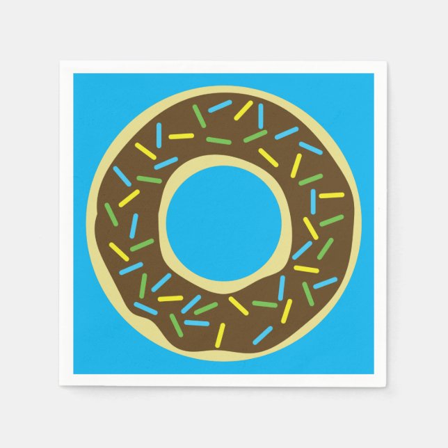 Donut Birthday Party Serviette (Vorderseite)