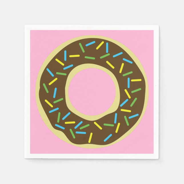Donut Birthday Party Serviette (Vorderseite)