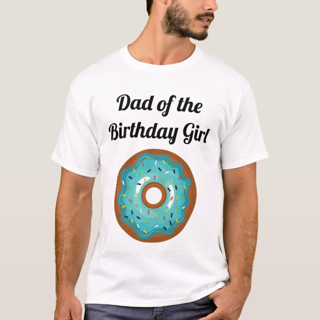 Donut Birthday Party Vater T - Shirt (Vorderseite)