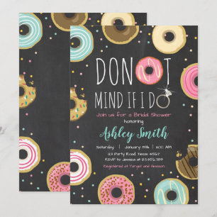 Donut Bridal Dusche Einladung Gedanken, wenn ich t