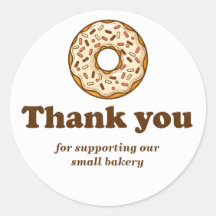 Donut Brown Bakery Danke-Aufkleber