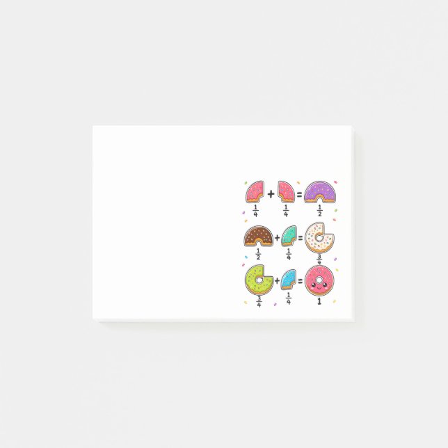 Donut-Bruchrechnen-Math-Humor Post-it Klebezettel (Vorderseite)
