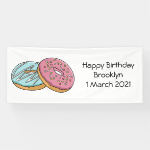 Donut-Cartoon-Abbildung Banner