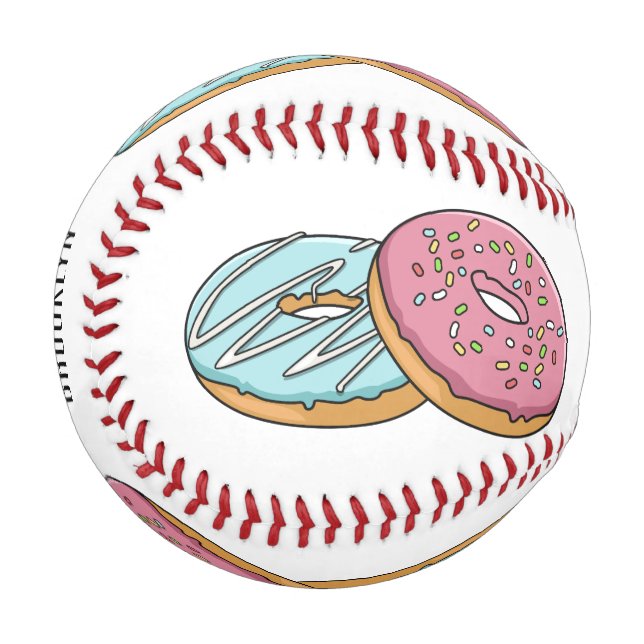 Donut-Cartoon-Abbildung Baseball (Vorderseite Links)