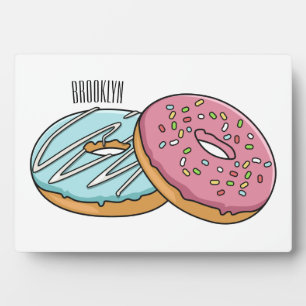 Donut-Cartoon-Abbildung Fotoplatte