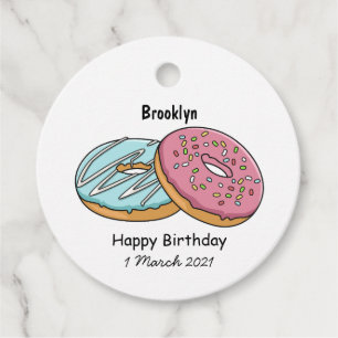 Donut-Cartoon-Abbildung Geschenkanhänger