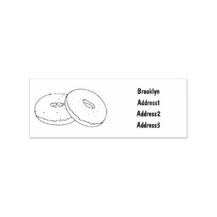 Donut-Cartoon-Abbildung Gummistempel