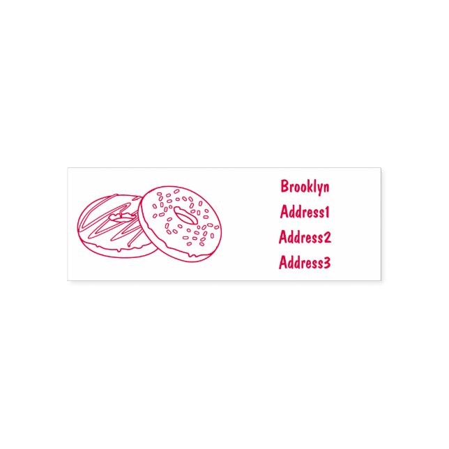 Donut-Cartoon-Abbildung Permastempel (Design)