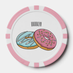 Donut-Cartoon-Abbildung Pokerchips