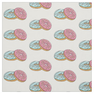 Donut-Cartoon-Abbildung Stoff